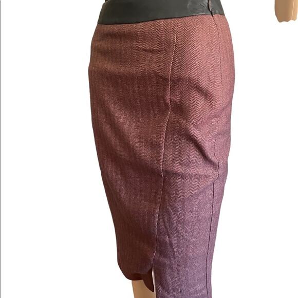 NWT The Limited Maroon midi fitted pencil skirt size 00P - Picture 2 of 14